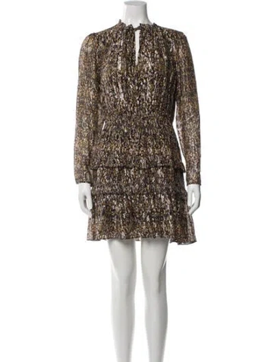 Pre-owned Ba&sh Printed Mini Dress In Multi