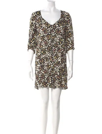 Pre-owned Ba&sh Printed Mini Dress In Multi