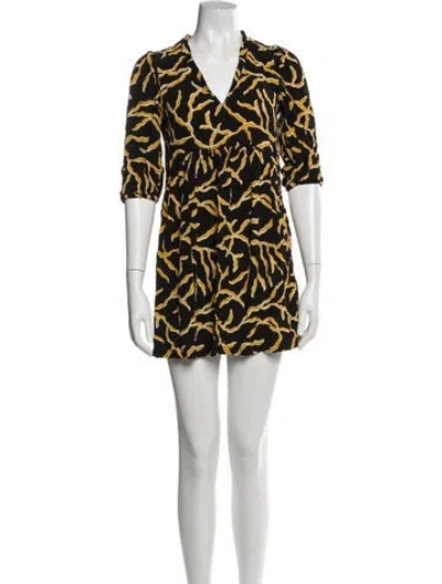 Pre-owned Ba&sh Printed Mini Dress In Multi