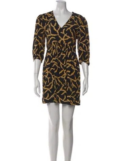 Pre-owned Ba&sh Printed Mini Dress In Multi