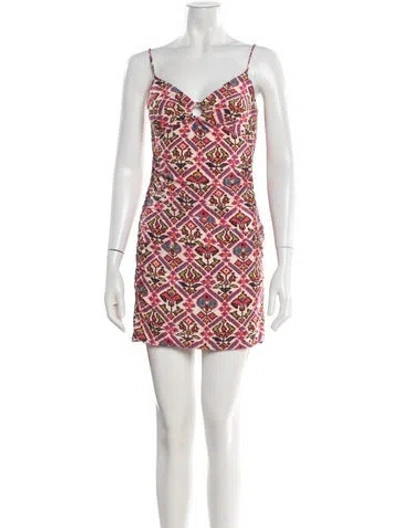 Pre-owned Ba&sh Printed Mini Dress In Multi