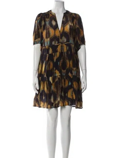 Pre-owned Ba&sh Printed Mini Dress In Multi