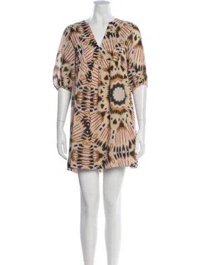 Pre-owned Ba&sh Printed Mini Dress In Multicolor