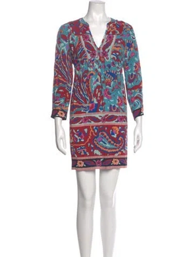 Pre-owned Ba&sh Printed Mini Dress In Neutral