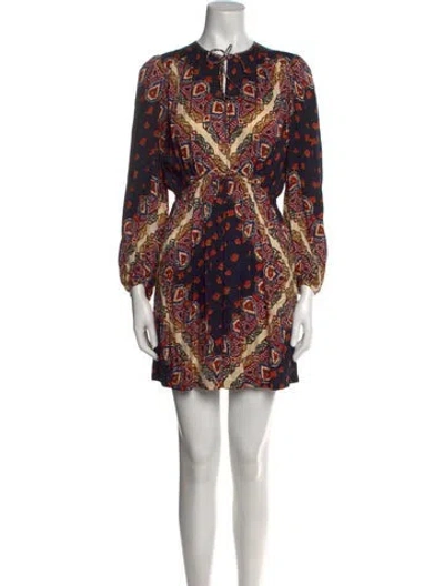Pre-owned Ba&sh Printed Mini Dress In Neutral