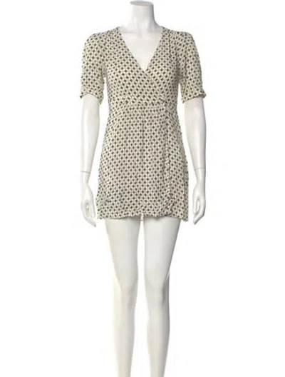 Pre-owned Ba&sh Printed Mini Dress In Neutral