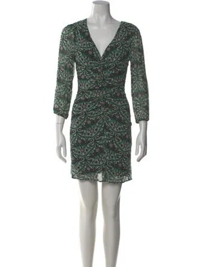 Pre-owned Ba&sh Printed Mini Dress In Neutral