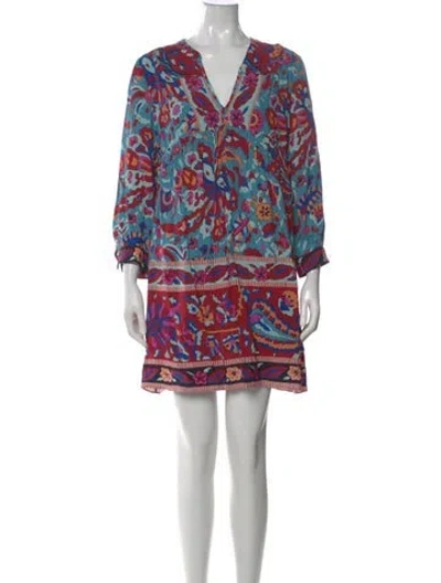 Pre-owned Ba&sh Printed Mini Dress In Neutral