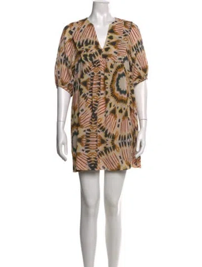 Pre-owned Ba&sh Printed Mini Dress In Neutral