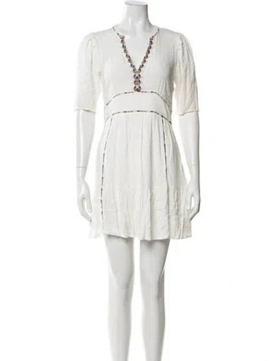 Pre-owned Ba&sh Printed Mini Dress In Neutral