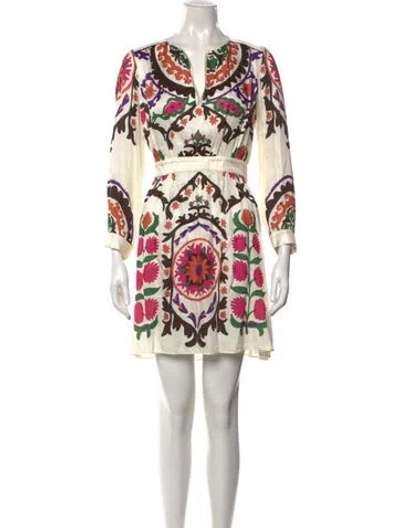 Pre-owned Ba&sh Printed Mini Dress In Neutral