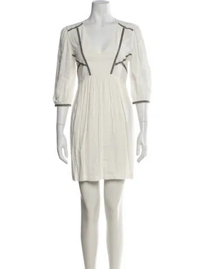 Pre-owned Ba&sh Printed Mini Dress In Neutral