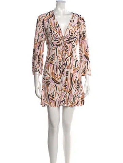 Pre-owned Ba&sh Printed Mini Dress In Neutral
