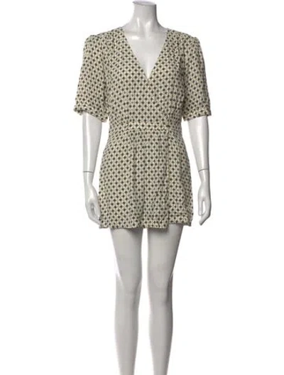 Pre-owned Ba&sh Printed Mini Dress In Neutrals
