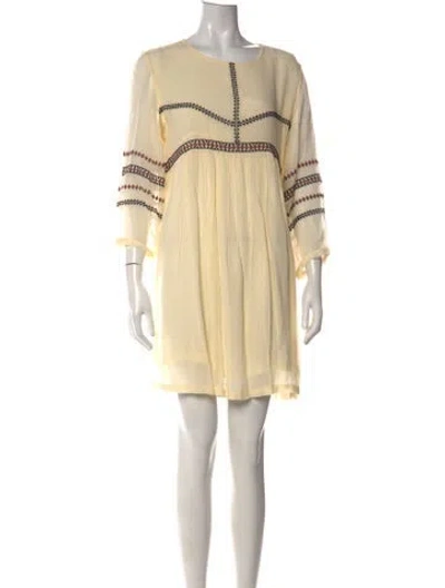 Pre-owned Ba&sh Printed Mini Dress In Neutrals