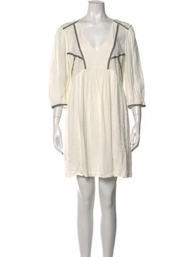 Pre-owned Ba&sh Printed Mini Dress In Neutrals