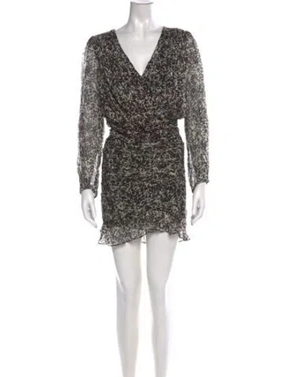 Pre-owned Ba&sh Printed Mini Dress In Neutrals