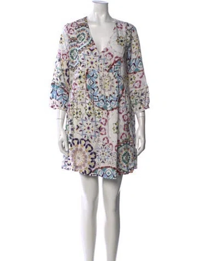 Pre-owned Ba&sh Printed Mini Dress In Neutrals