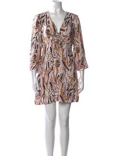 Pre-owned Ba&sh Printed Mini Dress In Neutrals