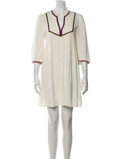 Pre-owned Ba&sh Printed Mini Dress In Neutrals