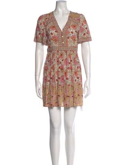 Pre-owned Ba&sh Printed Mini Dress In Orange