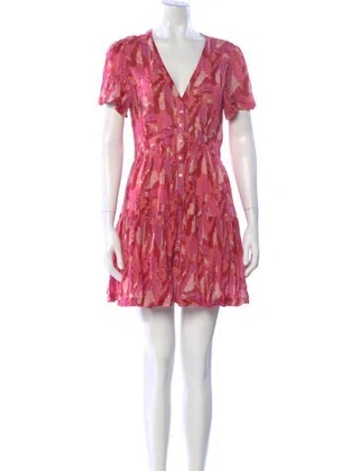 Pre-owned Ba&sh Printed Mini Dress In Pink