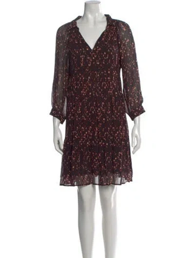 Pre-owned Ba&sh Printed Mini Dress In Pink