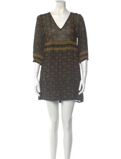 Pre-owned Ba&sh Printed Mini Dress In Purple