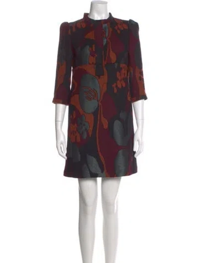 Pre-owned Ba&sh Printed Mini Dress In Purple