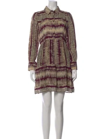 Pre-owned Ba&sh Printed Mini Dress In Purple