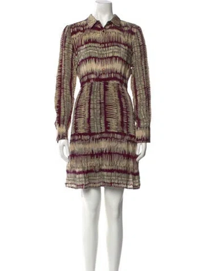 Pre-owned Ba&sh Printed Mini Dress In Purple