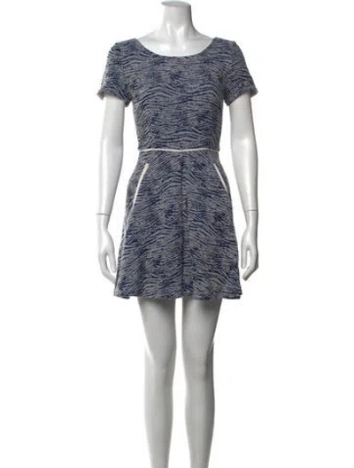 Pre-owned Ba&sh Printed Mini Dress In Purple