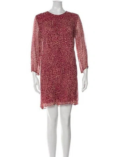 Pre-owned Ba&sh Printed Mini Dress In Red