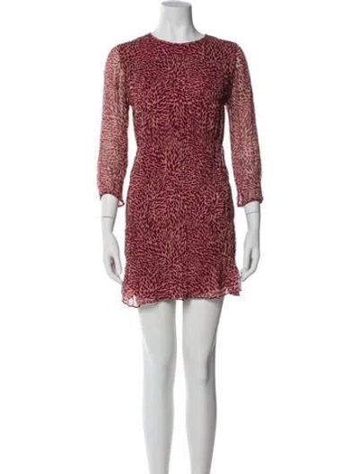 Pre-owned Ba&sh Printed Mini Dress In Red