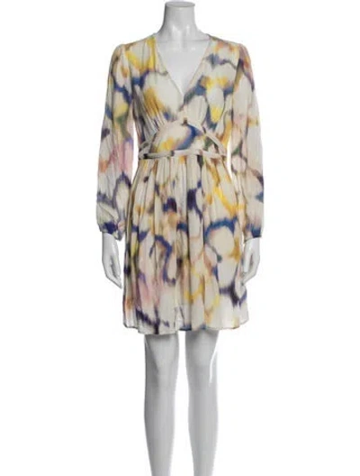Pre-owned Ba&sh Printed Mini Dress W/ Tags In Multicolor