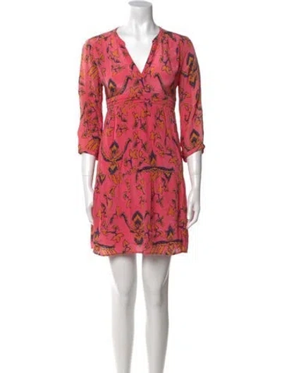 Pre-owned Ba&sh Printed Mini Dress W/ Tags In Pink