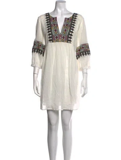 Pre-owned Ba&sh Printed Mini Dress W/ Tags In White