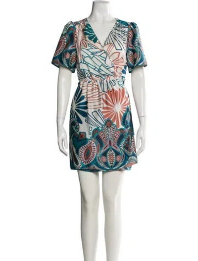 Pre-owned Ba&sh Printed Mini Dress In White