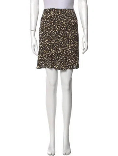 Pre-owned Ba&sh Printed Mini Skirt In Black