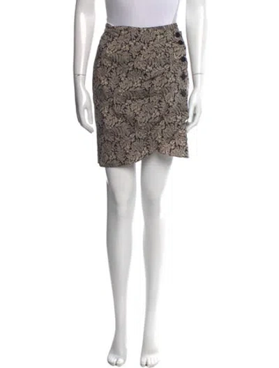 Pre-owned Ba&sh Printed Mini Skirt In Black