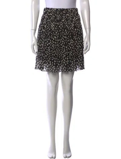 Pre-owned Ba&sh Printed Mini Skirt In Black