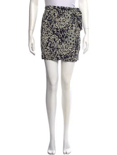 Pre-owned Ba&sh Printed Mini Skirt In Blue