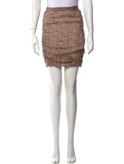 Pre-owned Ba&sh Printed Mini Skirt In Gray