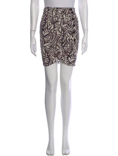 Pre-owned Ba&sh Printed Mini Skirt In Purple