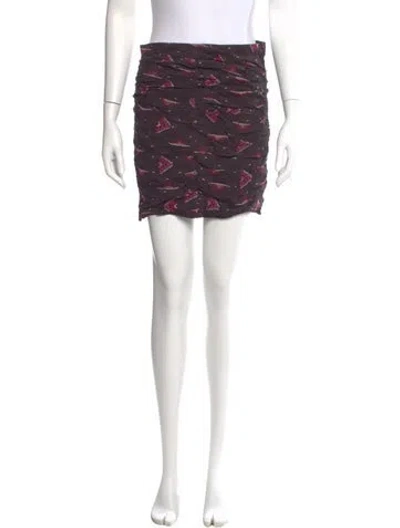 Pre-owned Ba&sh Printed Mini Skirt W/ Tags In Black