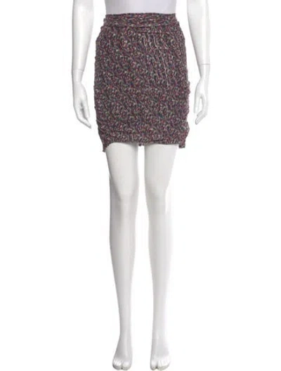 Pre-owned Ba&sh Printed Mini Skirt W/ Tags In Black