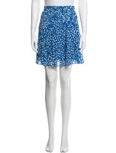 Pre-owned Ba&sh Printed Mini Skirt W/ Tags In Blue/white