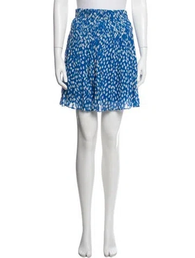 Pre-owned Ba&sh Printed Mini Skirt W/ Tags In Blue/white