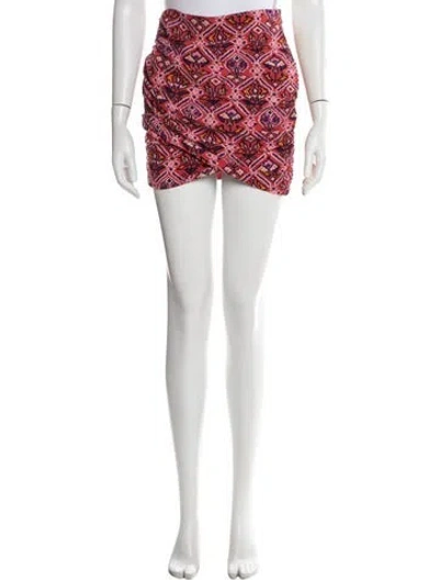 Pre-owned Ba&sh Printed Mini Skirt In White
