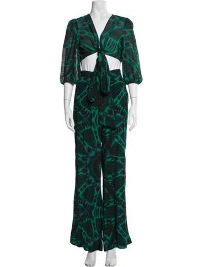 Pre-owned Ba&sh Printed Pant Set In Multi